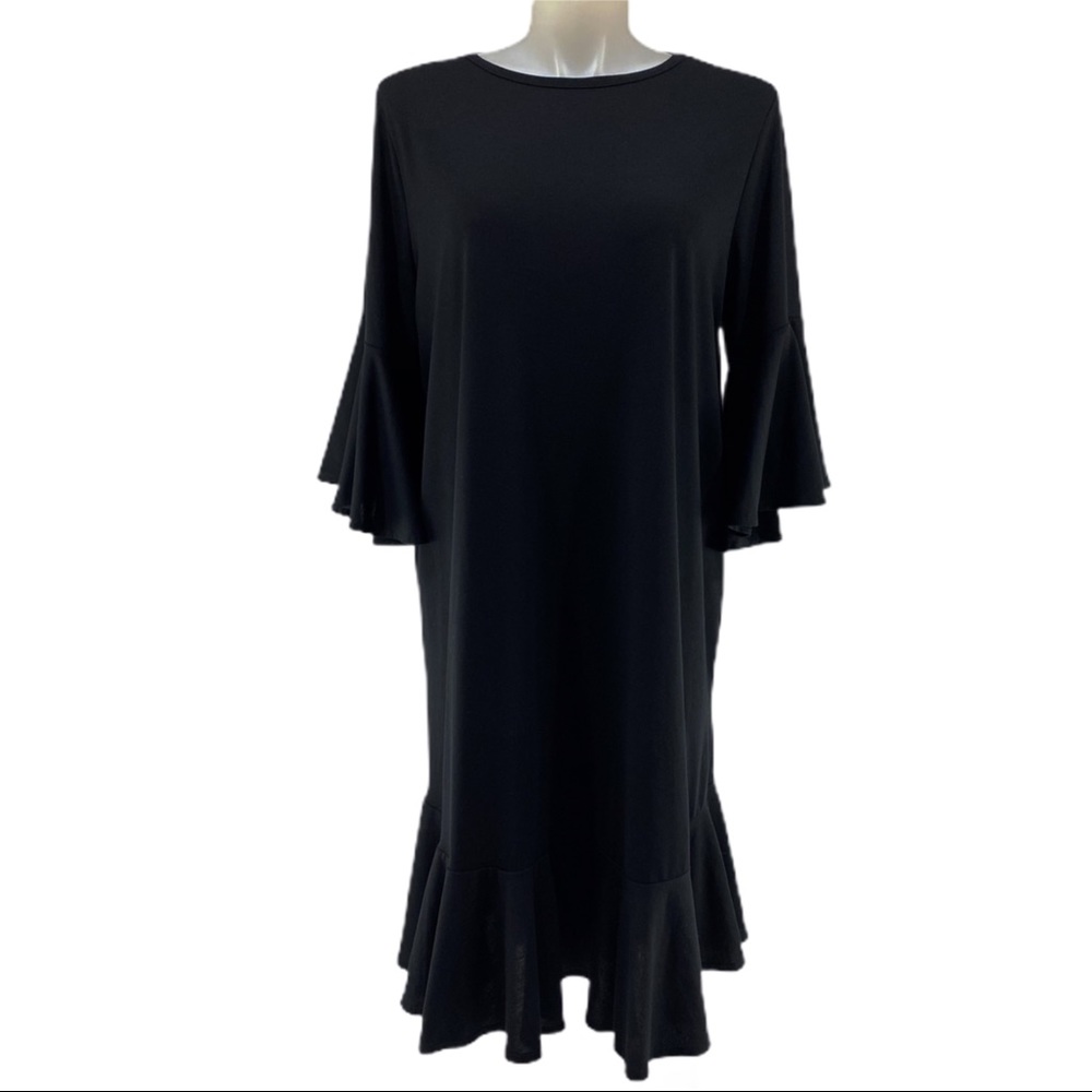 Lularoe Maurine Dress Black Ruffles